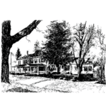 The Black Tavern Line Drawing